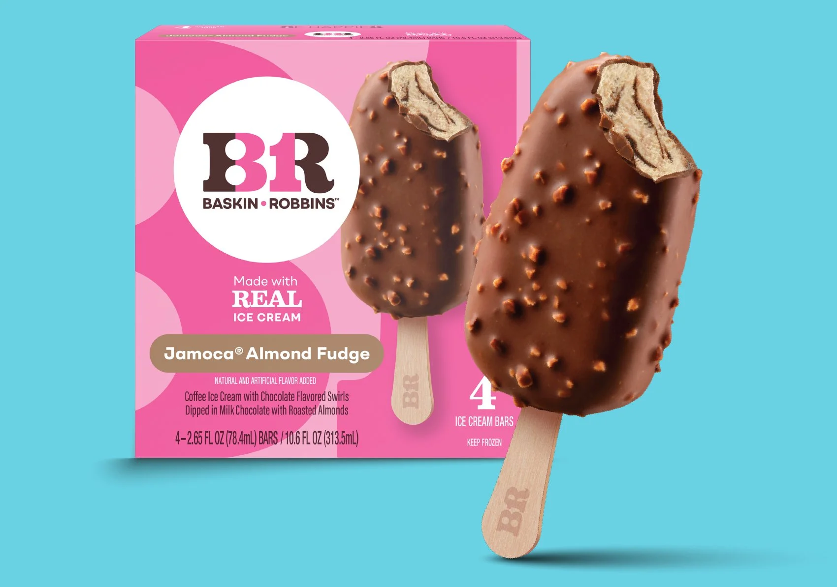 Flavor Page Jamoca® Almond Fudge Ice Cream Bars — BaskinRobbinsatHome
